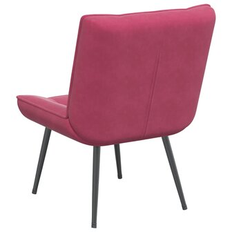 Relaxstoel 64x74x84 cm fluweel wijnrood 6