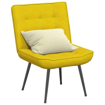 Relaxstoel 64x74x84 cm fluweel geel 1