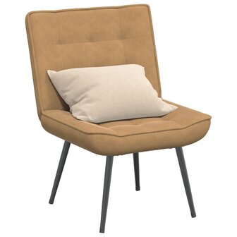 Relaxstoel 64x74x84 cm fluweel bruin 1