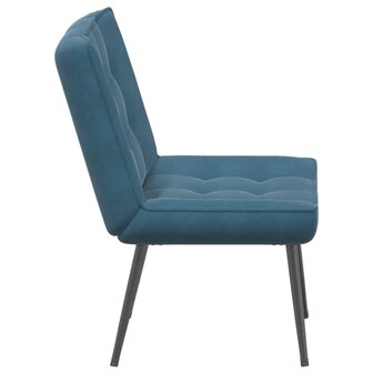 Relaxstoel 64x74x84 cm fluweel blauw 5