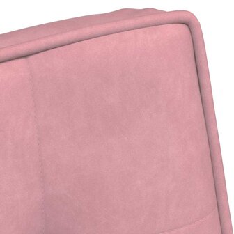 Relaxstoel met voetenbank fluweel roze 9