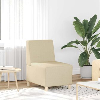 Fauteuil 55 cm stof cr&egrave;mekleurig 1
