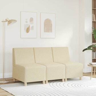Fauteuil 55 cm stof cr&egrave;mekleurig 3