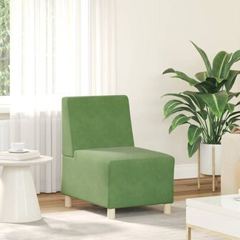 Fauteuil 55 cm fluweel lichtgroen 1