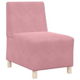 Fauteuil 55 cm fluweel roze 2