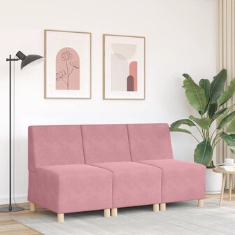 Fauteuil 55 cm fluweel roze 3