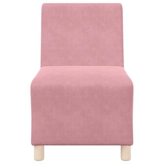 Fauteuil 55 cm fluweel roze 4