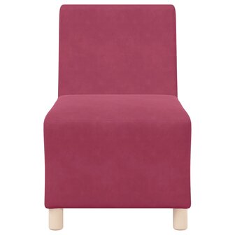 Fauteuil 55 cm fluweel wijnrood 4