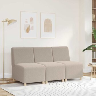 Fauteuil 55 cm gekrulde wolachtige stof lichtgrijs 3
