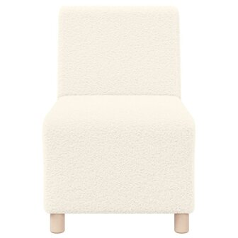 Fauteuil 55 cm gekrulde wolachtige stof cr&egrave;mekleurig 4