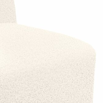Fauteuil 55 cm gekrulde wolachtige stof cr&egrave;mekleurig 7