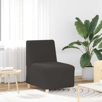 Fauteuil 55 cm gekrulde wolachtige stof donkergrijs 1