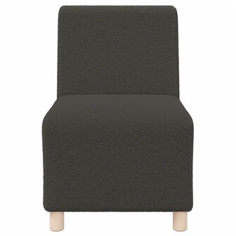 Fauteuil 55 cm gekrulde wolachtige stof donkergrijs 4
