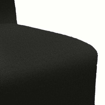 Fauteuil 55 cm gekrulde wolachtige stof zwart 7