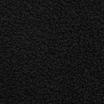 Fauteuil 55 cm gekrulde wolachtige stof zwart 8