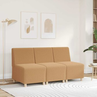 Fauteuil 55 cm gekrulde wolachtige stof beige 3
