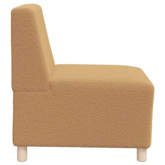 Fauteuil 55 cm gekrulde wolachtige stof beige 5