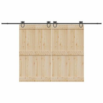 Doos met onderdelen voor schuifdeur 366 cm staal zwart 1