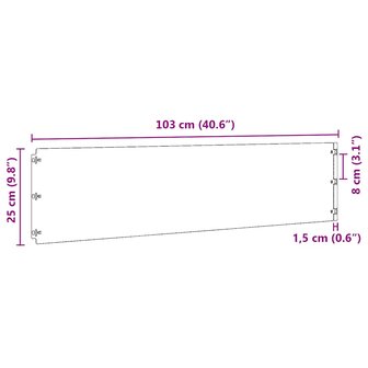 Gazonranden 10 st 25x103 cm koudgewalst staal antraciet 9