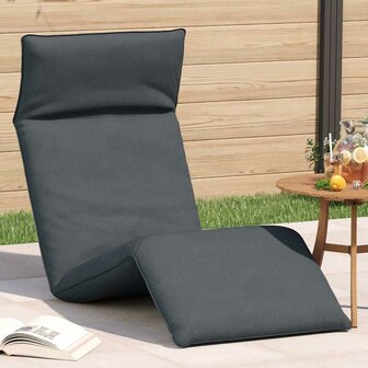 Ligstoel inklapbaar 175x54x8,5 cm Oxford stof antracietkleurig 1