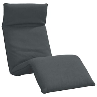 Ligstoel inklapbaar 175x54x8,5 cm Oxford stof antracietkleurig 2