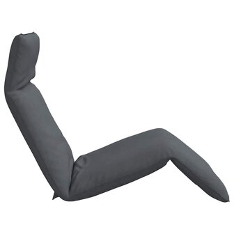 Ligstoel inklapbaar 175x54x8,5 cm Oxford stof antracietkleurig 5