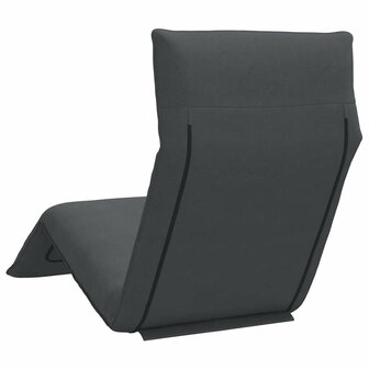 Ligstoel inklapbaar 175x54x8,5 cm Oxford stof antracietkleurig 6