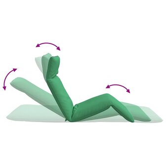 Ligstoel inklapbaar 175x54x8,5 cm oxford stof groen 8