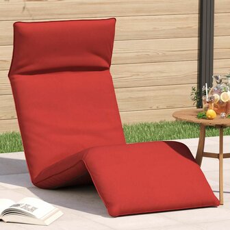 Ligstoel inklapbaar 175x54x8,5 cm oxford stof rood 1