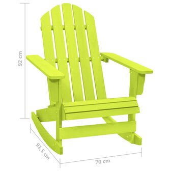 Schommelstoel Adirondack massief vurenhout groen 6