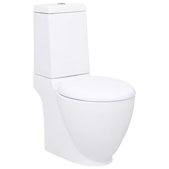 Toilet rond afvoer onder keramiek wit 1