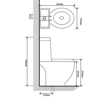 Toilet rond afvoer onder keramiek wit 8