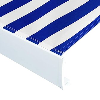 Luifel gemotoriseerd 350x250 cm blauw en wit 4