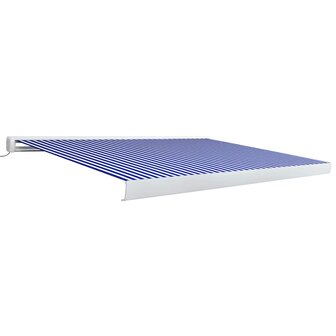 Luifel gemotoriseerd 400x300 cm blauw en wit 2