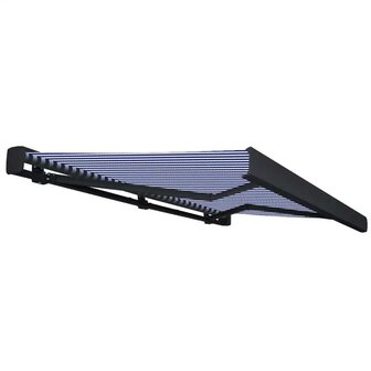 Luifel gemotoriseerd 350x250 cm blauw en wit 3