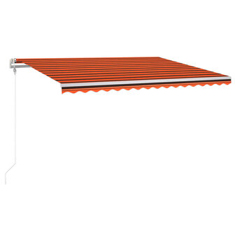 Luifel automatisch met LED windsensor 400x300 cm oranje bruin 2