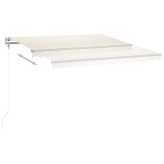 Luifel automatisch met LED en windsensor 450x300 cm cr&egrave;mekleur 4