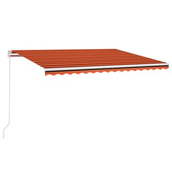Luifel automatisch met LED windsensor 450x300 cm oranje bruin 2