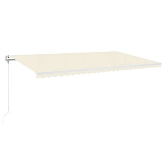 Luifel automatisch met LED en windsensor 600x300 cm cr&egrave;mekleur 2