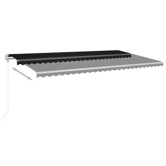 Luifel automatisch met LED en windsensor 600x300 cm antraciet 4