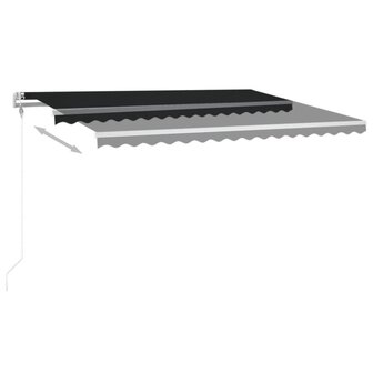 Luifel automatisch met LED en windsensor 400x350 cm antraciet 3