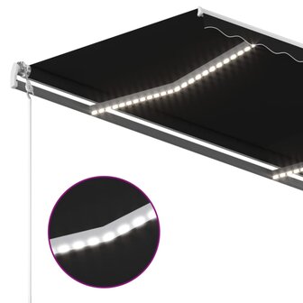Luifel automatisch met LED en windsensor 400x350 cm antraciet 5