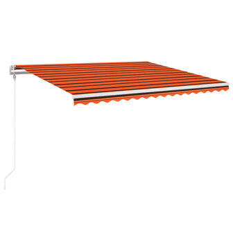 Luifel automatisch met LED windsensor 400x350 cm oranje bruin 2