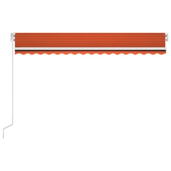 Luifel automatisch met LED windsensor 400x350 cm oranje bruin 4