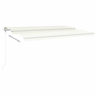 Luifel automatisch met LED en windsensor 500x350 cm cr&egrave;mekleur 3