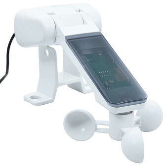 Luifel automatisch rolgordijn LED windsensor 4x3 m geel en wit   6
