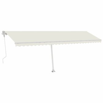 Luifel automatisch met LED en windsensor 600x300 cm cr&egrave;mekleur 2