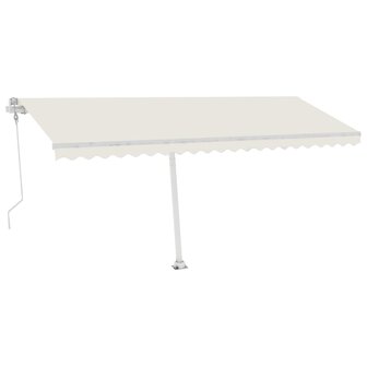 Luifel automatisch met LED en windsensor 500x350 cm cr&egrave;mekleur   2