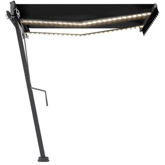 Luifel automatisch met LED en windsensor 300x250 cm antraciet 5