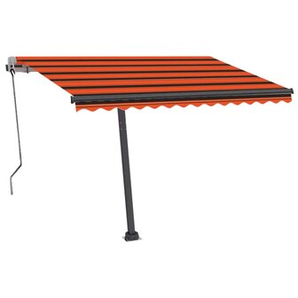 Luifel automatisch met LED windsensor 300x250 cm oranje bruin 2